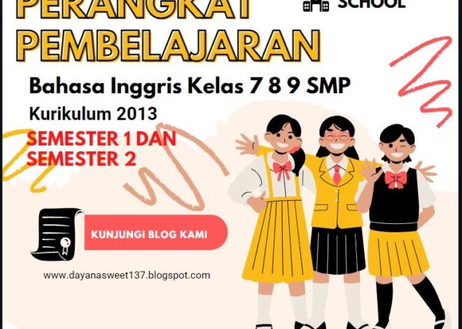 Alat Pembelajaran Matematika Bahasa Inggris Kelas 7 8 9 Revisi Kurikulum 2013